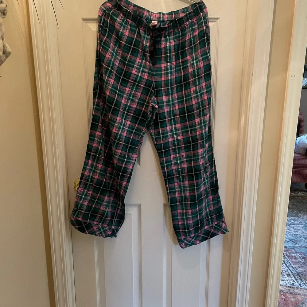 Victoria's Secret Plaid Pajama Set - Pink and Green - Picture 3 of 7